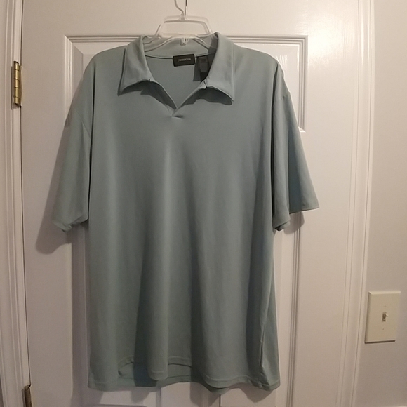 Men's Claiborne Modern Fit Sage Green Golf Shirt - Picture 1 of 3
